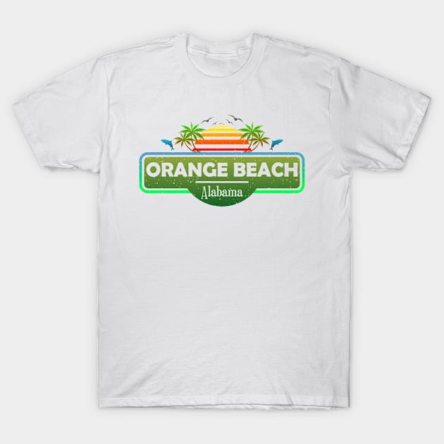 Orange Beach Alabama, Palm Trees Sunset Summer T-Shirt by Jahmar Anderson